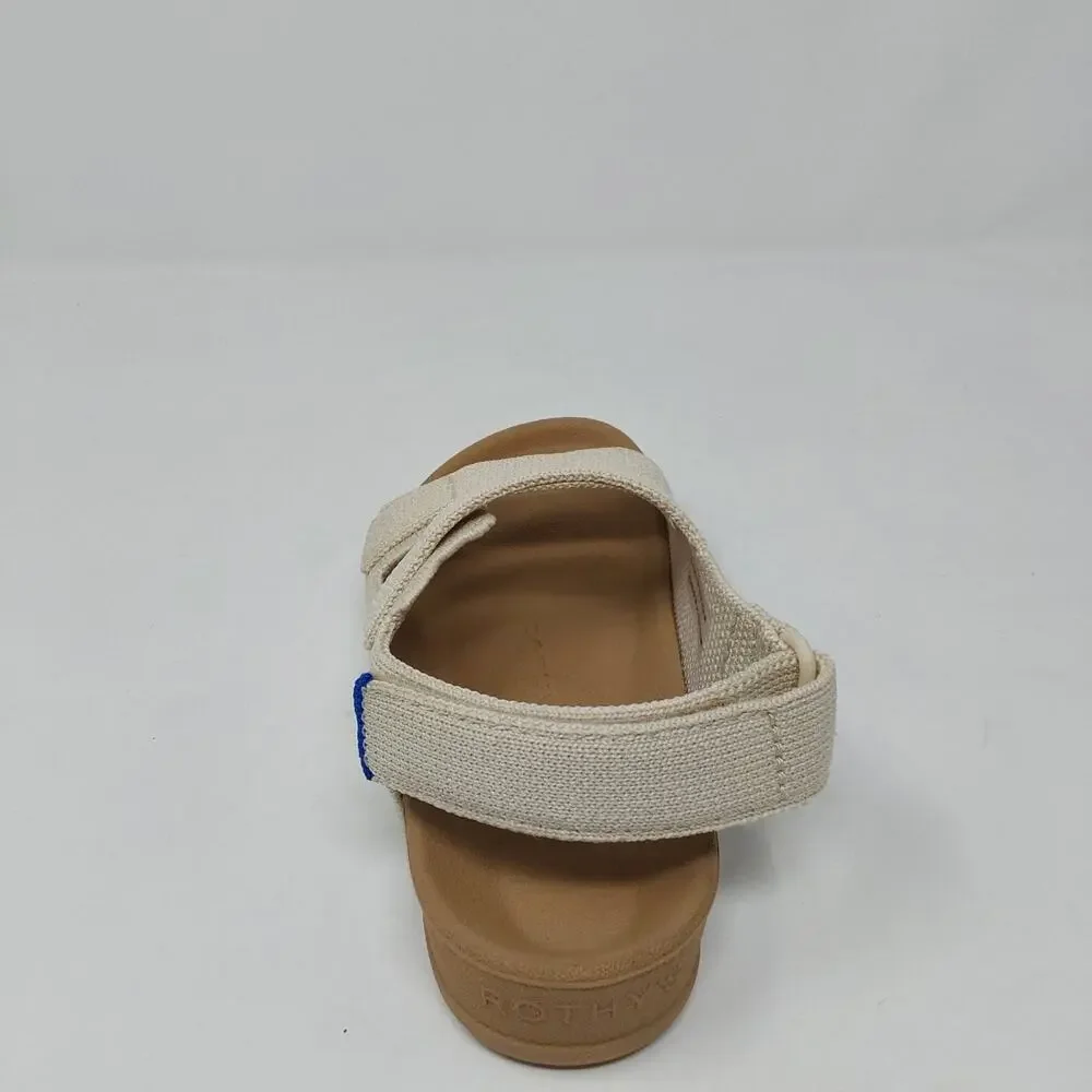 Rothy's Kids Double Strap Sandal Conch Beige Knit US Kids 10 EU 27 NIB